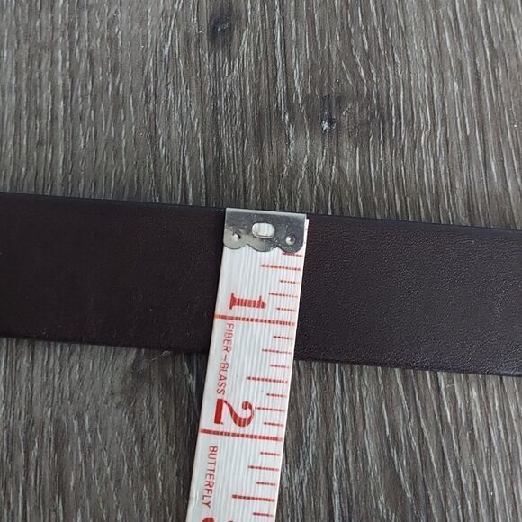Gap Brown Leather Belt Solid Brass Buckle 38 - Picture 6 of 6